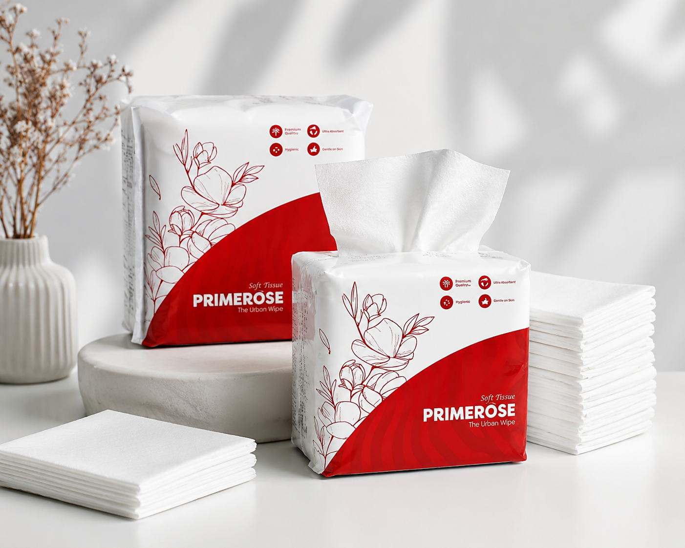 Premium tissue paper products